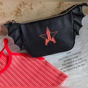 Jeffree Star 2021 Limited Edition Bat Wing Accessory or Clutch Black Orange New